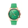 Fashion Roman Number Dial Green Woman Watch Retro Geneva Student Watches Attractive Womens Quartz Wristwatch With Leather Band264N