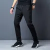2024 New Spring Men Pants Casual Thin Quick Drying Ice Silk Straight Pants Loose Sports Trousers Mens Clothing S5Vn#