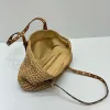 Designer Grass Beach Bag Fashion Mesh Hollow Woven Summer Grass Bag Black Apricot Summer Rafia Semester Stora kapacitet shoppingväska