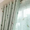 Vorhänge, traditionell, türkisfarbene Vögel, wärmeisoliert, Verdunkelungsvorhang für Wohnzimmer, Schlafzimmer, Kinderzimmer, Prinzessin, Babyzimmer, 1 Panel