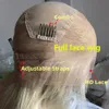 Full Lace Wig Warm Blonde Highlights Human Hair Wigs 13x6 HD baby hair Lace with Natural Roots Slight Wavy Virgin Hair