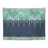 Tapestries Art Deco Double Drop In Blues And Greens Tapestry Room Decorations Aesthetic Things To Decorate The Wallpapers Home Decor