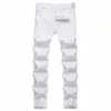 Big size 40 42 Europa fi stijl Mannen Jenas Denim Broek Gedrukt streep skinny Broek Slanke witte jeans voor man 1183 k685 #