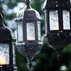 Candle Holders Vintage Metal Hollow Hanging Lantern Holder Moroccan Candlestick Christmas Garden Wedding Party Home Decoration