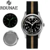 RDUNAE Retro Herrenuhren Quarzuhr für Männer G10 Militär Armee Hommage Mineralglas Edelstahl 50M Armbanduhr RA03 240315