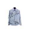 Edition Paris New Graffiti Printing World's Practice Handmade Men's and Women's Loose Shirts