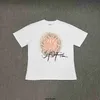 Hoge kwaliteit Ts oranje leukocytenprint T-shirt met korte mouwen, zwarte heren- en dameszomer