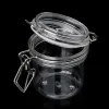 Jars 120ML Plastic Round Clip Top Storage Jar With Airtight Seal Lid Kitchen Food Container Tableware Preserving Cosmetic Cream Organ