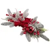 Flores decorativas 4x guirlanda de escada de natal para escadas porta lareira janela decoração interior ao ar livre vermelho