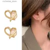 Ear Cuff Ear Cuff Moda Coreana Irregular Coração em forma de Orelha Clipe Mulheres Brincos de Silicone sem Perfuração Moda Menina Banquete Jóias Presente Atacado Y240326