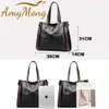 Women Fahsion Tote Bag Handbag Purses Large Luxury Designer Shopper Bag Soft Leather Branded Shoulder Crossbody Messenger Bag 240326