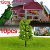 Garden Decorations Model Trees Landscape Layout Props Scenery Simulation Artificial Display Mini Plastic Railway Resin 10pcs