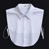 Elegant White Detachable Collar For Women Men Fake Collar Shirt Lapel Woman Men False Shirt Collar Black Removable Half Shirt 240314