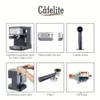 Cafelite 1pc 20 bar zwarte touchscreenbediening, professioneel met melkschuimstoompijpje, halfautomatische compacte cappuccinomachine en espressokoffiemachine, 60.87oz