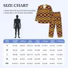 Pijamas homem étnico geometria noite sleepwear impressão africana duas peças retro conjuntos de pijama manga lg confortável oversize casa terno i847 #