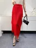 Kjolar yudx miyake veckade kvinnors halva kjol toassel design bekväm casual slim mode peplum 2024 vår sommar