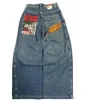 Y2K Harajuku Baggy Jeans uomo JNCO vintage Hip Hop ricamato jeans di alta qualità Goth streetwear uomo donna Casual jeans gamba larga 87lv #