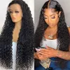 13x4 Kinky Curly Lace Frontal Wig Бразильские вьющиеся парики из натуральных волос на шнуровке для женщин 4x4 Hd Передний предварительно сорванный кружевной фронтальный парик