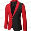 Men's Suits Blazers Mens Suit Jacket 2023 Autumn New High Quality Gradient Color Suit Jacket Mens Fashion Clothing Slim Fit Jacket Hot Selling T240326