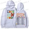 Bluzy męskie bluzy z kapturem uwielbiają koncert koncert z kapturem harajuku hop hop ponadwymiarowe blumie unisex y2k ubrania długie bluzy z kapturem Strtwear 3xl T240326