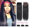 Weaves closure Human hair Straight 4x4 lace closure Mongolian virgin hair Cheap clousures online selling on dhgate From lique1603707