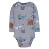 5Pcslot Baby Boy Bodysuit Long Sleeve Cotton born Clothes Cartoon Whale Print Summer Toddler Overalls Infant Bebe 240325