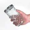 jars 6pc Glass Mason Jars（3〜22）Oz、缶詰瓶ゼリージャーフードグレードの安全な金属蓋、蜂蜜、結婚式の好意、DIYスパイスジャー