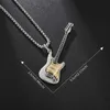 Pendant Necklaces Punk Rock Music Guitar Necklace Men Women Gothic Pendant Necklace Fashion Personalized Gift Hip Hop Biker Jewelry for BoyfriendC24326