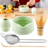 TEAWARE SETS MATCHA Whisk Tool Set Chasen Sifter Tea Scoop and Bowl gör tillbehör för nybörjare Lover Traditionell kultur