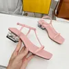 Sandales d'été pour femmes, chaussures de styliste, sangle confortable, talons hauts, orteils Sexy, élégantes, chaussures de mariage professionnelles