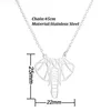 Pendentifs de collier Jisensp Origami Animal pendentif collier pour femmes en acier inoxydable bijoux mignon papillon baleine éléphant collier tour de cou joiasC24326