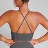 Yoga Outfit Crop Top Colete Sem Costura Correndo Ginásio Feminino Roupas Esportivas Sólidas Treino Fitness Sutiã para Mulheres