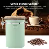 Tools Airtight Coffee Container Storage Canister Coffee Jar Canister With ScoopValve For Coffee Beans Tea 1.8L Cocoa Grains Pasta