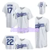 Hommes 17 Shohei Ohtani Dodgers Baseball Jersey City Bleu Blanc Gris Maillots Cousu 2024 World Tour Séoul Série Accueil