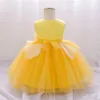 Adorável amarelo roxo quadrado vestidos de concurso para meninas vestidos de flores para meninas vestidos de aniversário/festa para meninas saias do dia a dia roupas infantis SZ 2-10 D326203