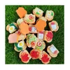 Fleurs décoratives Kawaii Simulation dos plat Toast fruits oeuf pain résine Cabochon Mini nourriture Scrapbooking artisanat bricolage cheveux accessoires décor