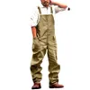 2024 New Men's Jumpsuit Plus Size Streetwear Solid Color Overalls Pockets Loose Suspenders Baggy Work Wear Cargo Pants Men k3xy#