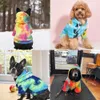 BEINWFYIY Tie Dye Dog Clothes Hoodie, Pet Winter Coat, Puppy Sweatshirts for Small Dogs Boy Girl