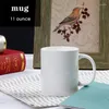 Tazze Sublimazione Tazza in ceramica vuota Porcellana bianca Caffè Latte Stampa a trasferimento termico Logo Regali personalizzati per mamma e papà