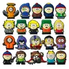 46colors south park charms Anime charms wholesale childhood memories funny gift cartoon charms shoe accessories pvc decoration buckle soft rubber clog charms