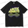 Men's T-Shirts Men Women T-shirt Arctic Monkeys Rock Band T Shirt Male Hip Hop Tshirt Clothes Manga Short Slve T Strtwear Y2k Trend Tops T240325