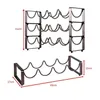DEOUNY 1PCS Iron Wine Bottle Holder Glass Drying Household Champagne Collecter Storage Rack Bar Counter Tools 240315