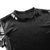 Iiniim Mens Wetrook Tops PunkFi Clothing Faux Leather Male Thirt Night Parties Clubwear Costume Muscle Tight TシャツQ1OA＃