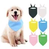 Transferência de calor animais de estimação cachecol triangular vestuário para cães cor sólida gatos e cães neckband pet-cão saliva toalha t9i002595