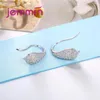 Hoop Earrings Elegan Water Drop Fine 925 Sterling Silver Crystal Componentes For DIY Jewelry Accessory Hooks Earwire Findings