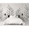 Stickers Large Palm leaves X 2 Wall Decal Stemmed Garden Leaves, Nature Wall Art, Living Room Decor, Bedroom Wall Art, Tropical 3C89