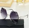 Summer Sunglasses For Men and Women style AntiUltraviolet 31162 Retro Half Plate Rimless irregular lenses fashion Eyeglasses Rand8502918