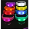 Party Favor Voice Activé LED Clignotant Bracelet Shake Sound Control Light Up Bracelet Bracelet Pour Rave Favorise Noël Halloween Dhqge