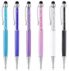 50pcs/Lot Crystal Metal Ballpoint Pen Fashion Creative Stylus Touch for Writing Stationery Office School Gift Free Custom 240307