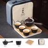 Zestawy herbaciarskie Przenośne leniwe zestaw herbaty Teapot 360 Automatyczne wirowanie kreatywne Prezent Making Chinese Ceremony Gift